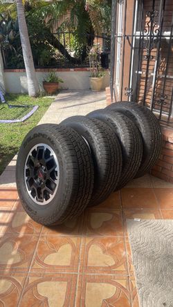 Toyota TRD Wheels with Falken Wildpeak Tires set of 4.