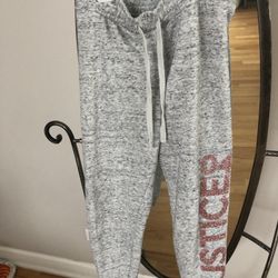 Girls Justice Sweatpants Size 8 Like New