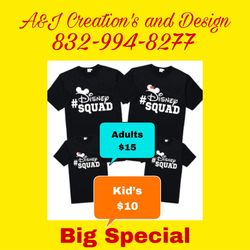 Personalized shirts for birthdays/ vacations and more / Camisas personalizadas para cumpleaños y mucho más