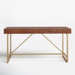 60” Light Walnut wooden desk