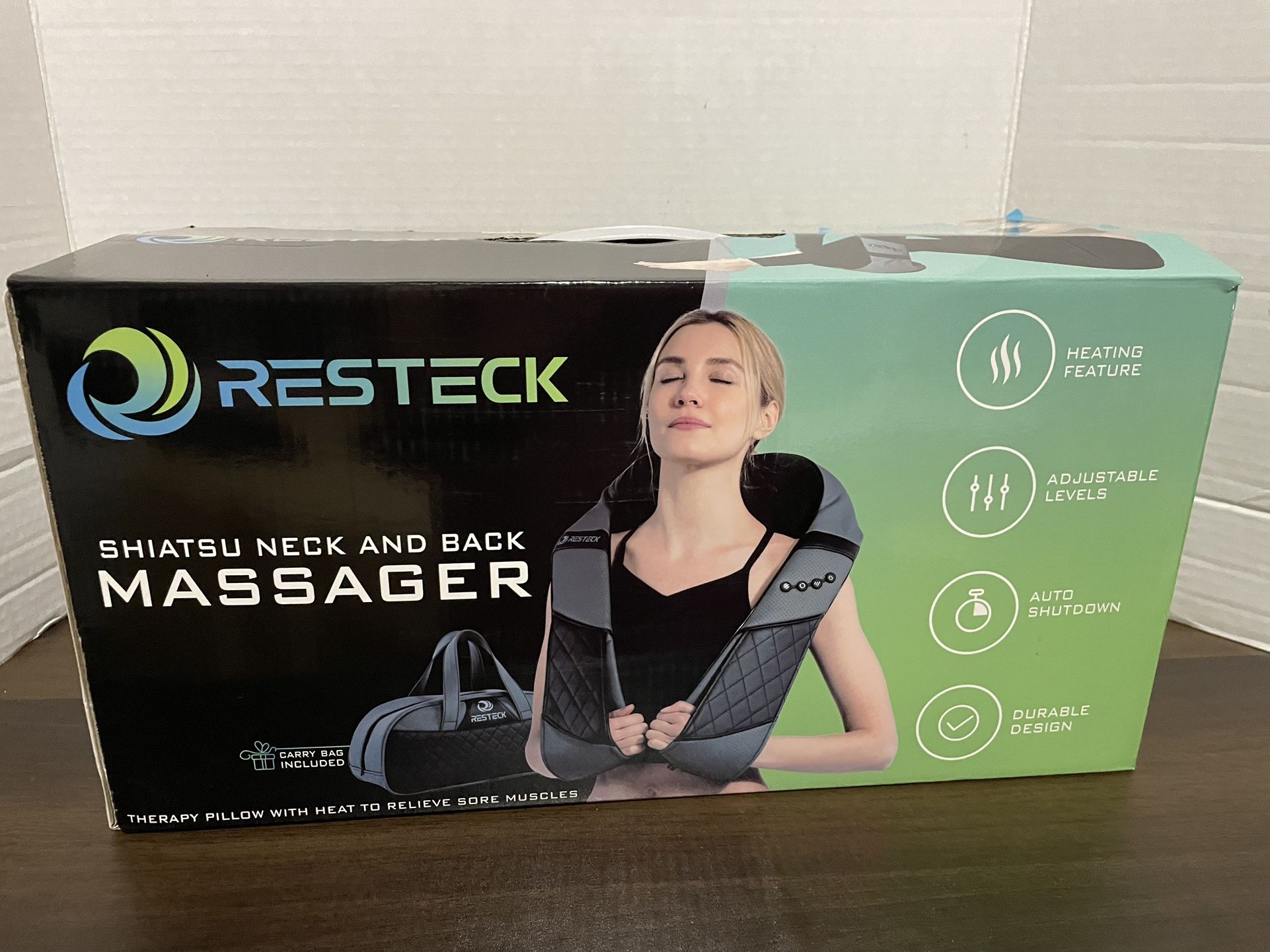 Shiatsu Back Neck and Shoulder Massager with Heat Deep Therapy Pillow