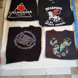 XL Men Used Once Washed Once Black Shirts