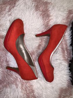 ALFANI BRIGHY RED HEELS
