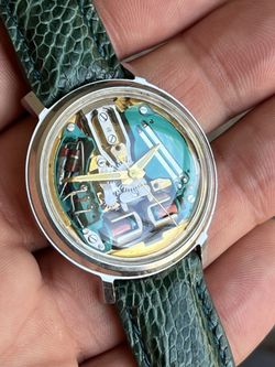 Accutron Bulova Spaceview Watch Stainless Steel Big Case Great Original Condition