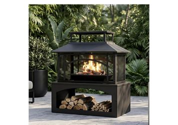 New, Fire Pit With Wood Storage( Already Assembled