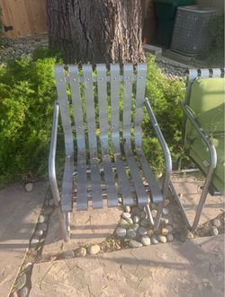 2 MCM metal chairs FREE