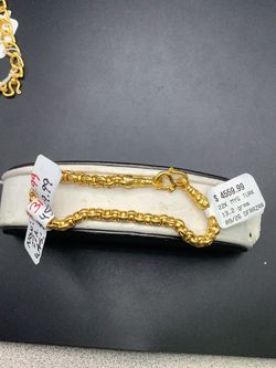 22K Gold Turkish Chain Bracelet 13.2g 3inch