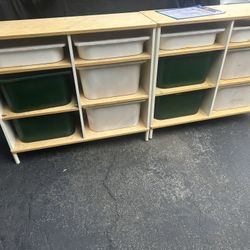 2 IKEA Containers W/ Storage Containers 