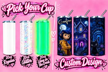 Coraline custom tumbler
