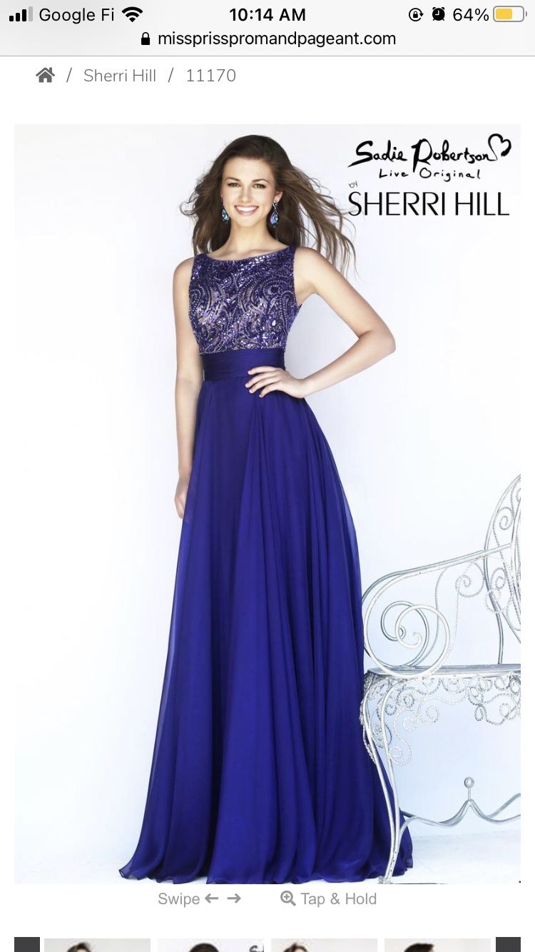 Size 8 Navy Blue Prom Dress