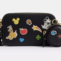 Authentic Disney × Coach Charter Slim Crossbody – Sticker Print Japan Exclusive | SOLD OUT in Japan | Imported from Tokyo | Brand New With Tags