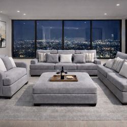 Living Spaces Sofa Couch Set + FREE DELIVERY