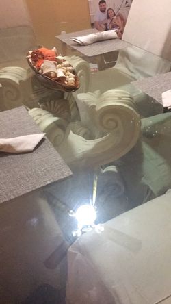 Nice glass formal table with chairs