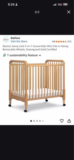 3-in-1 Convertible Mini Crib