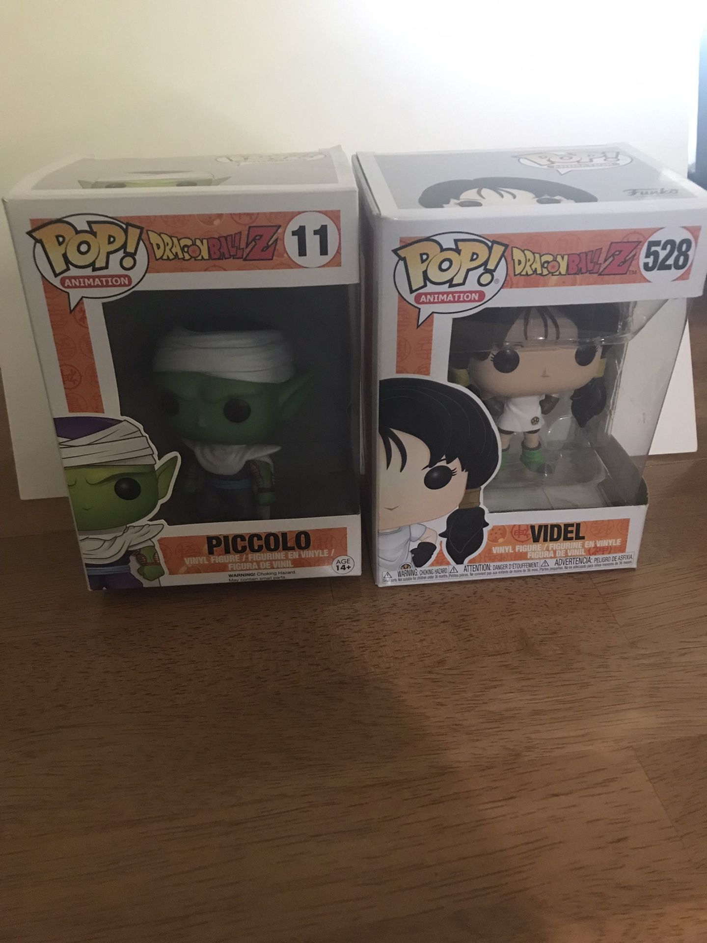 Two Funko Pops Piccolo 11 And Videl 528