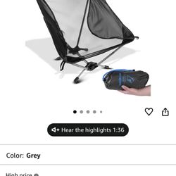 TREKOLOGY Ultralight Beach Chair, Lightweight Camping Chair for Backpacking, Hiking, and Travel - YIZI LITE 