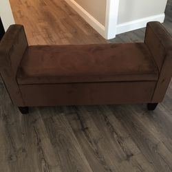 Chocolate Brown Bench With Storage 
