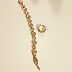 Gold Plated Bracelet And Ring