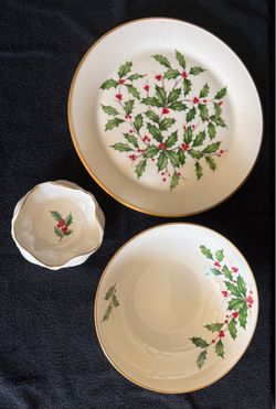 Lenox Holiday Platter & Serving Bowl