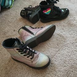 2 New Pairs Of Girls Boots Size 3
