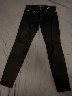 Hollister Black Skinny Jeans with Knee Rip
