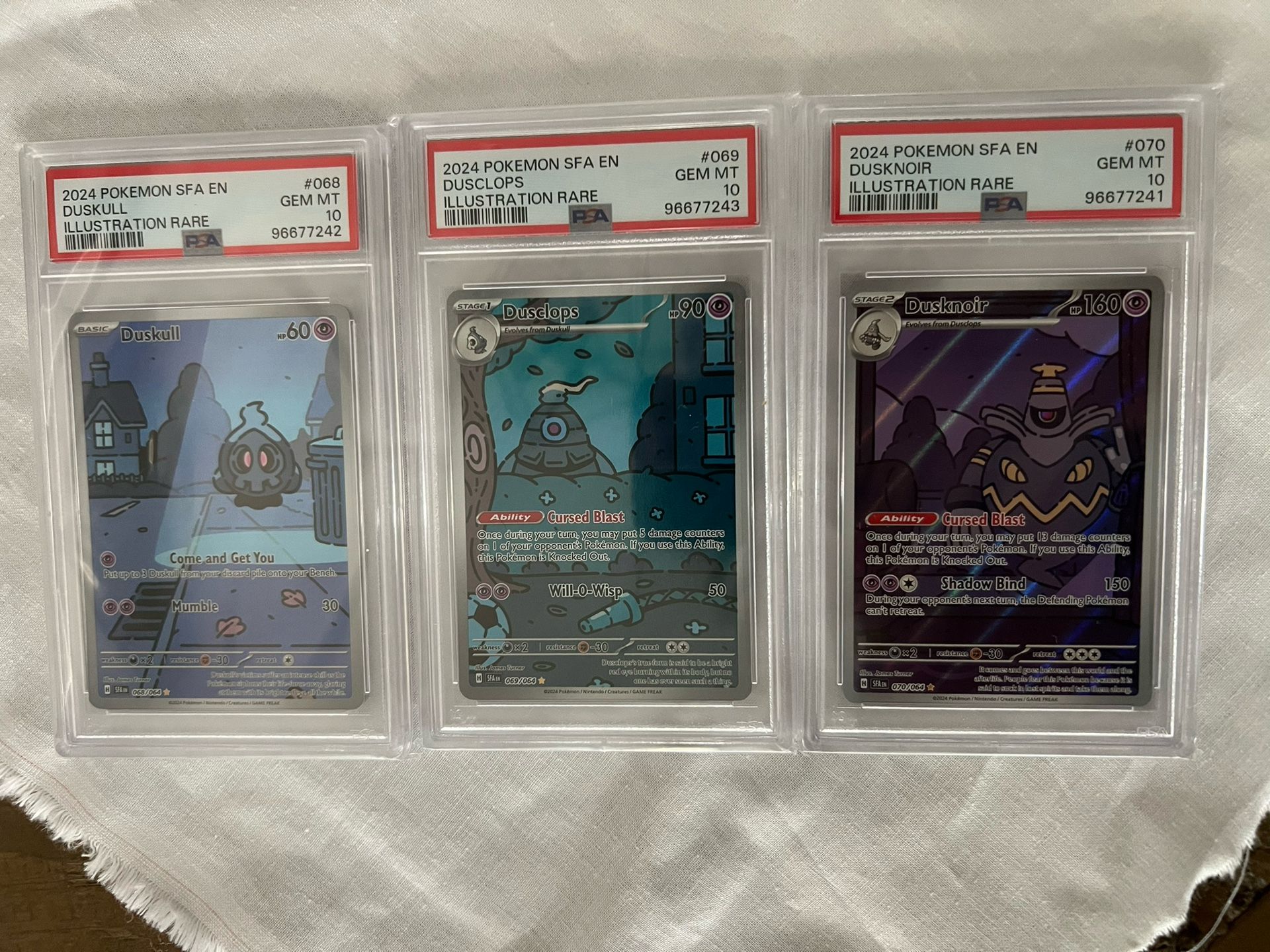 Duskull Dusclops Dusknoir PSA 10 Pokémon Shrouded Fable