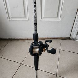 Abu Garcia Vengeance Baitcaster Pole With Lews Classic Baitcaster Reel 6"6ft 8-17lb Gear Ratio 6.4:1 Nice Set Up 