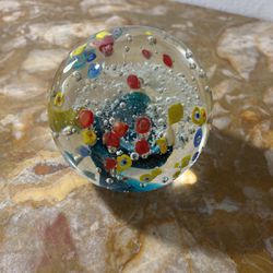 Vintage Art Glass Large Paperweight 