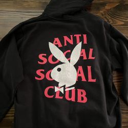 Black/Pink Playboy/ASSC Collab Hoodie