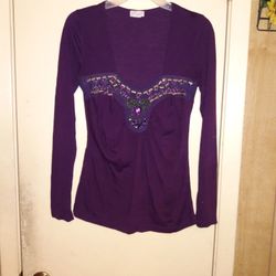 Purple Blouse $10 Large Size