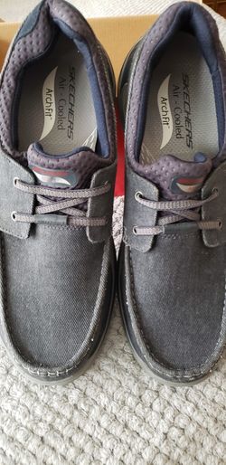 Mens Sketchers Air Cooled Arch Fit Deck Shoes