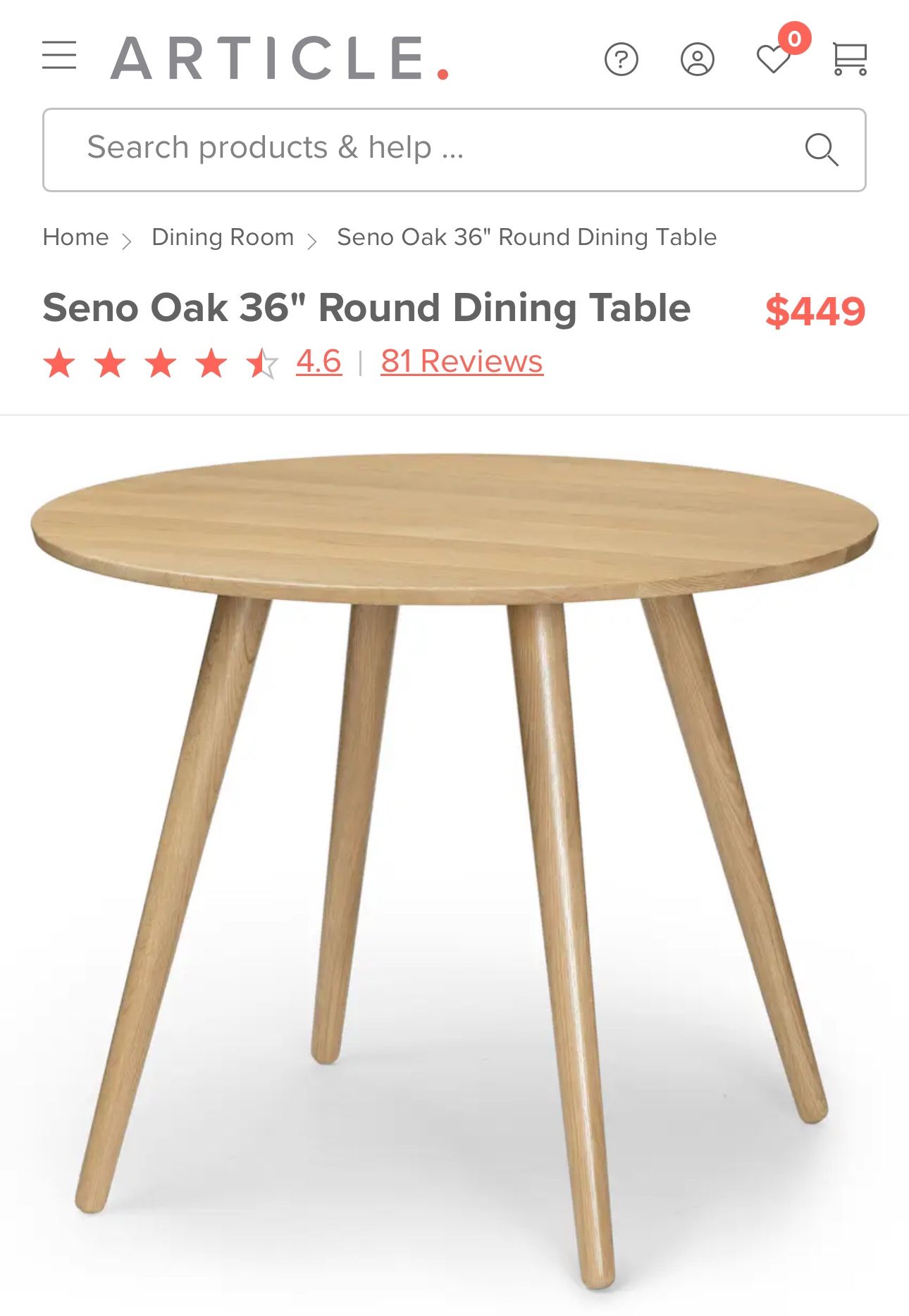 Article Furniture Table
