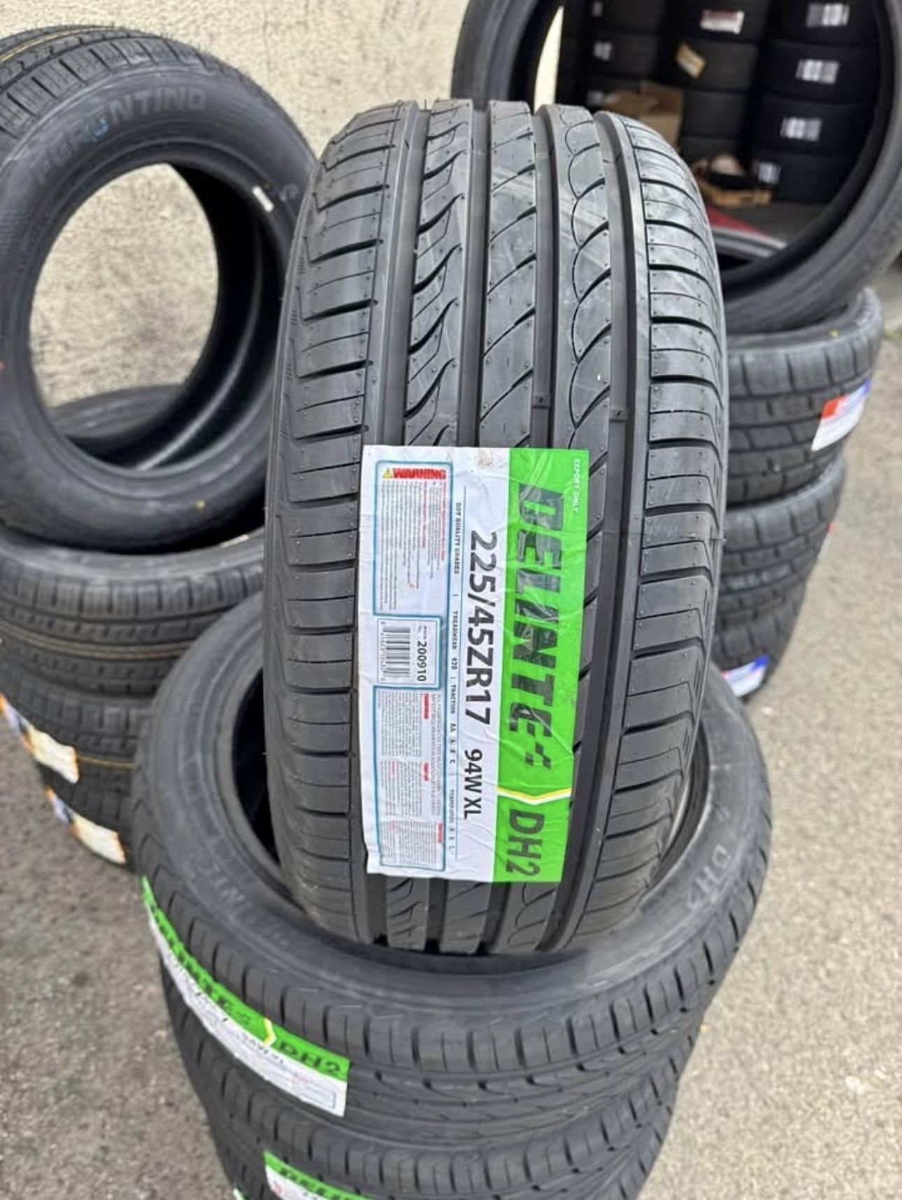 225-45-17 Delinte DH2 94W Brand New 4 Tires Free Mount Balance installed 225/45R17 llantas
