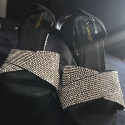 Glitter Heels Never Worn Size 8