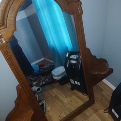 Large brown mirror