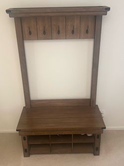 Hall tree/ shoe storage bench