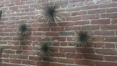 Bronze wire wall art.