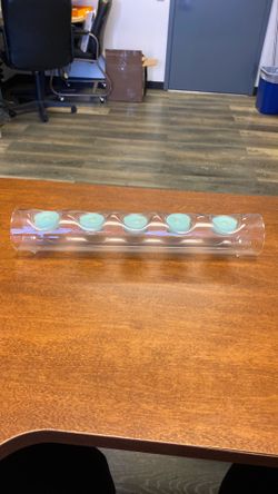 Glass Tube 5 candle holder