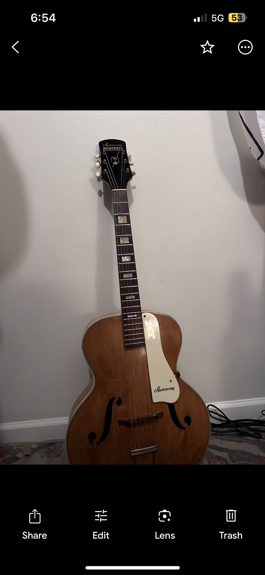 Vintage 1960s Acoustic Harmony Monterey Guitar
