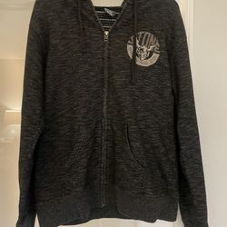 Stone Brewing Hoodie Jacket Mens M Full Zip Sweater Gargoyle Logo Beer Alcohol