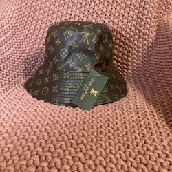 Leather Mono Bucket Hats