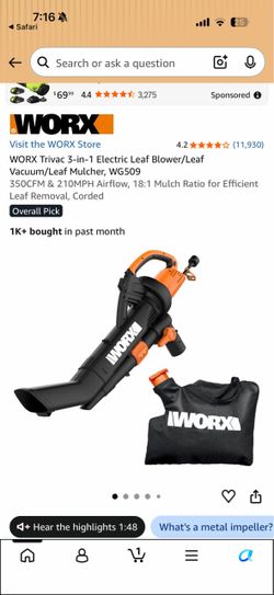 Leaf blow and vacuum