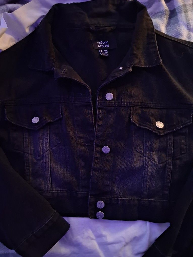 Fall Black Jean Jacket New