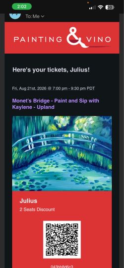 Paint & sip tickets for sale (Fri Aug 21st 7-930pm)