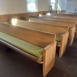 Church pews, solid wood