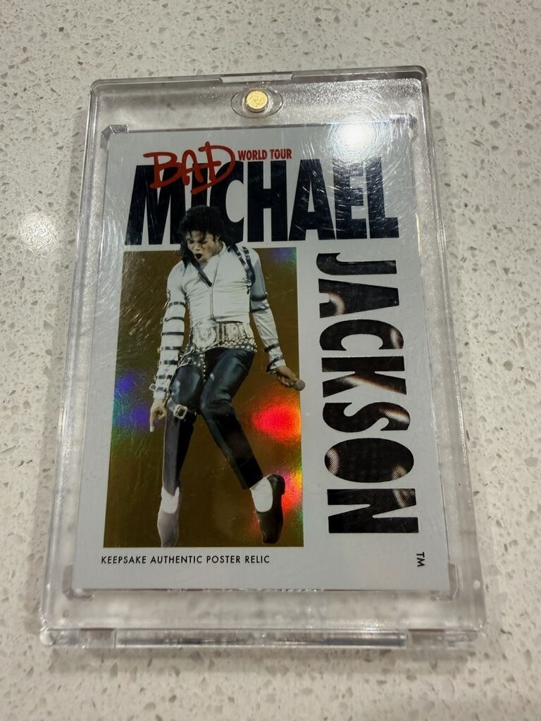 2026 Michael Jackson Keepsake Bad Tour Poster Relic Card /17 SSP RARE CASE HIT!