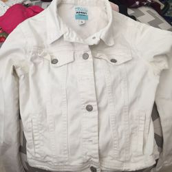 Old Navy Jean Jacket - White, Size 14