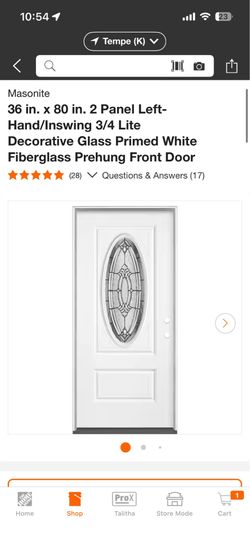 Unopened New Fiberglass Exterior Door