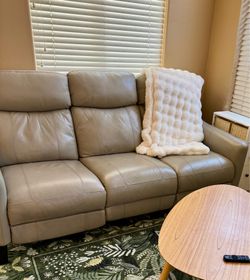 Genuine Leather Recliner Couch