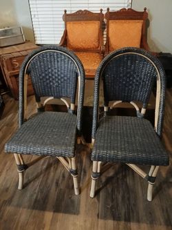 Pair Of Sikes Buffalo Branch Antique Chairs